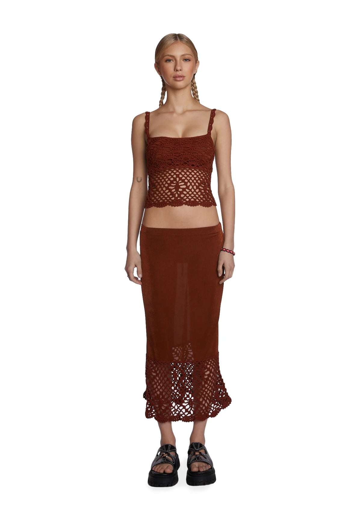 Stitch In Time Crochet Skirt Set