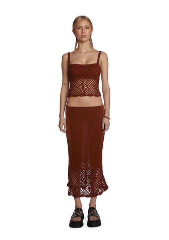 Stitch In Time Crochet Skirt Set