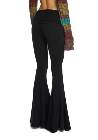 Dew Morning Flare Pants - Black