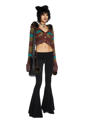 Dew Morning Flare Pants - Black