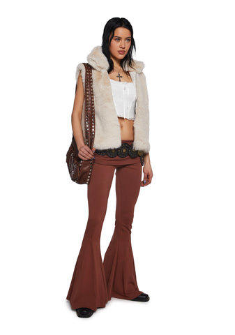 Dew Morning Flare Pants - Brown