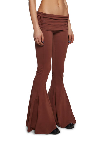 Dew Morning Flare Pants - Brown