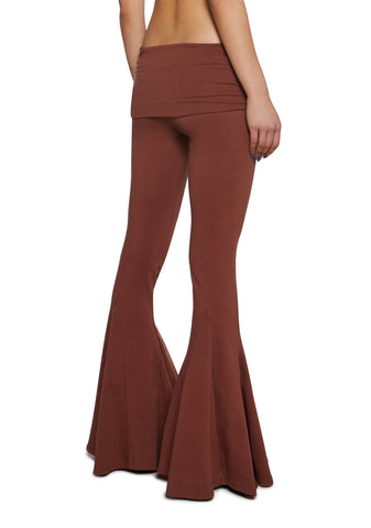 Dew Morning Flare Pants - Brown