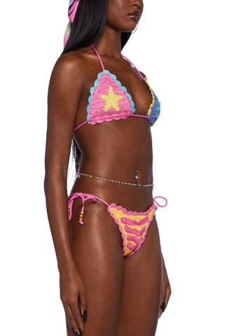 Crochet Tri Bikini Top - Sea Me