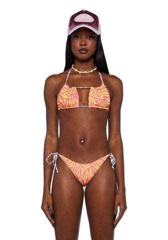 Square Tie Bikini Top - Ziggy Pop