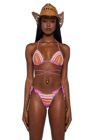Crochet Long Tie Bikini Top - Vida