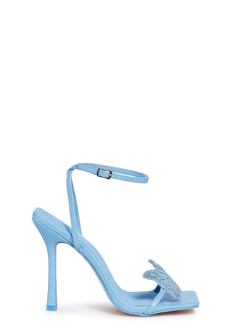 Blossom Stiletto Heels - Blue