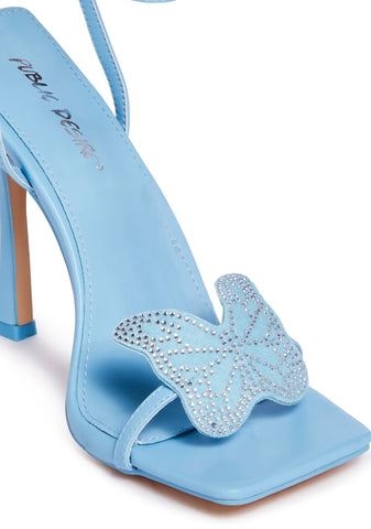Blossom Stiletto Heels - Blue