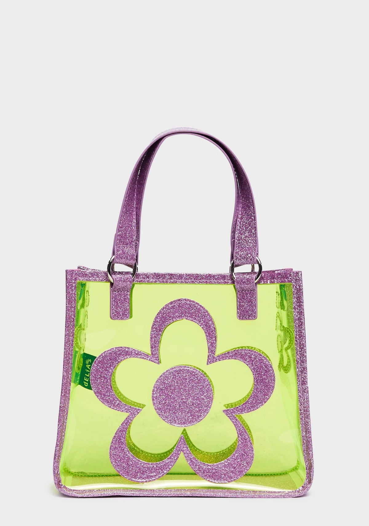 Diggin' Ur Stems Floral Tote Bag - Green