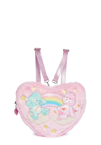 Lotsa Heart Hoodie Backpack - Pink