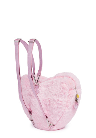 Lotsa Heart Hoodie Backpack - Pink