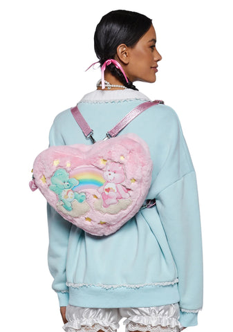 Lotsa Heart Hoodie Backpack - Pink