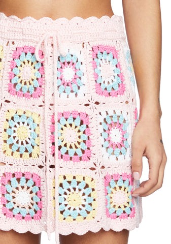 Soaked In Sunshine Crochet Skirt