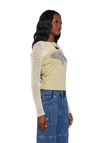 Knitted Cropped Shrug