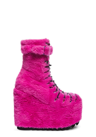 Traitor Boots - Hot Pink Fur
