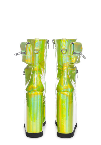 Traitor Boots - Lime Green Holo