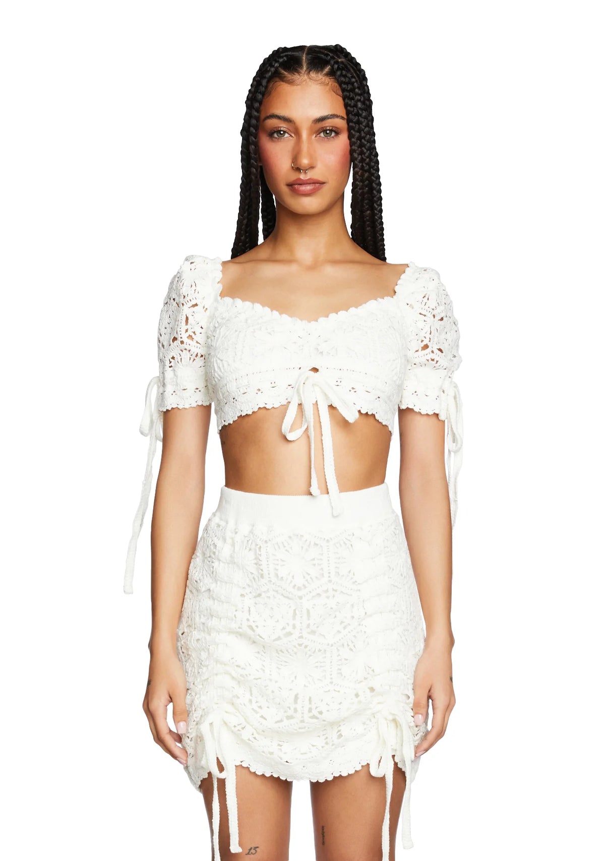 Shining Example Crochet Top