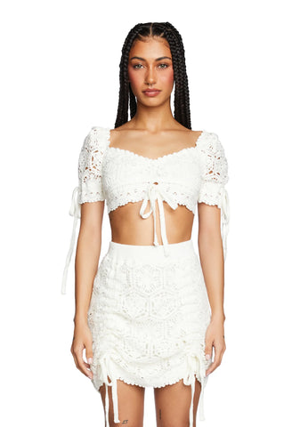 Shining Example Crochet Top