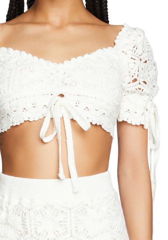 Shining Example Crochet Top