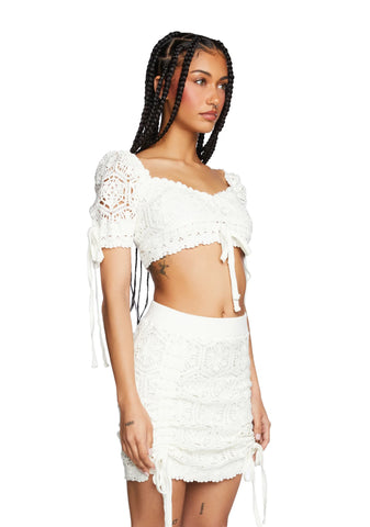 Shining Example Crochet Top