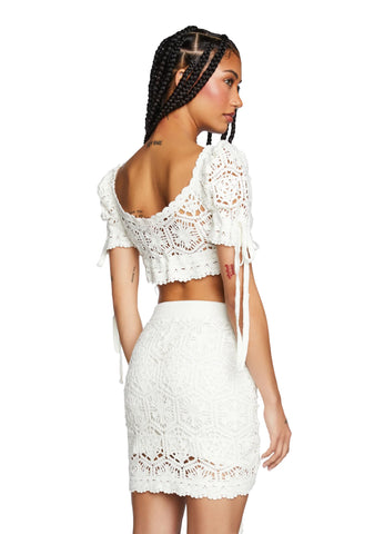 Shining Example Crochet Top