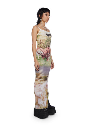 Dear Heaven Plisse Maxi Dress