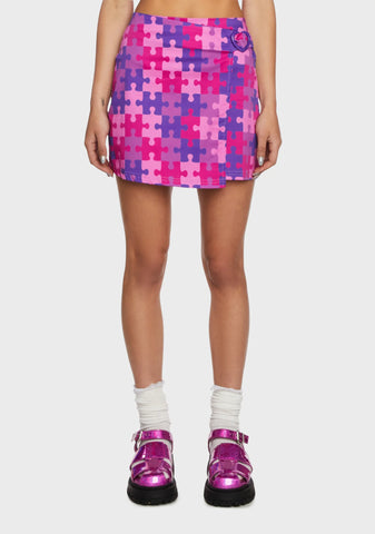 Puzzle Place Wrap Skirt