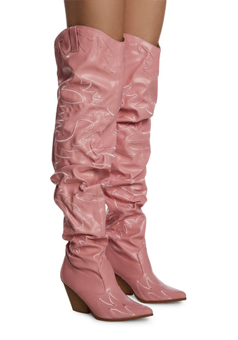 Road To Rideout Cowboy Boots - Pink
