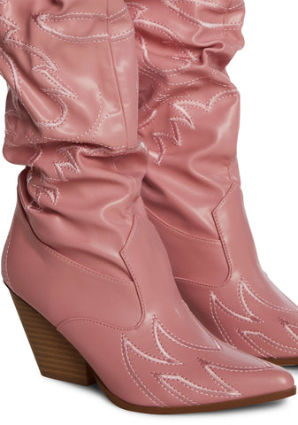 Road To Rideout Cowboy Boots - Pink