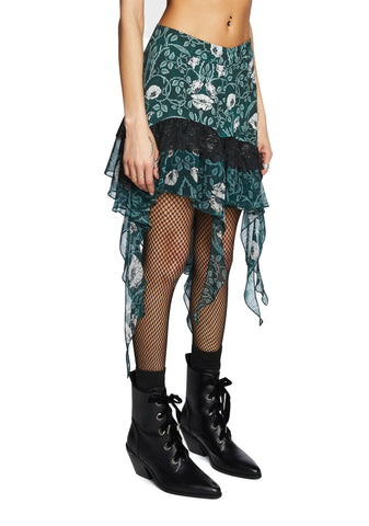 Hardest Of Hearts Midi Skirt - Floral