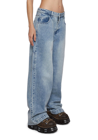 So Misunderstood Light Wash Carpenter Jeans