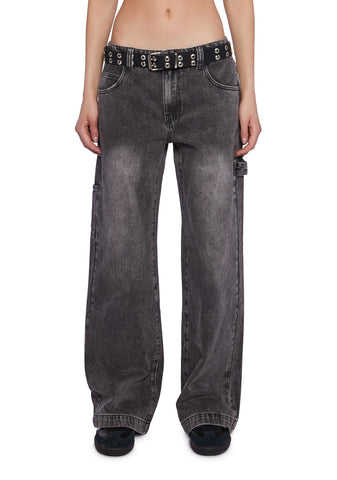 So Misunderstood Dark Wash Carpenter Jeans