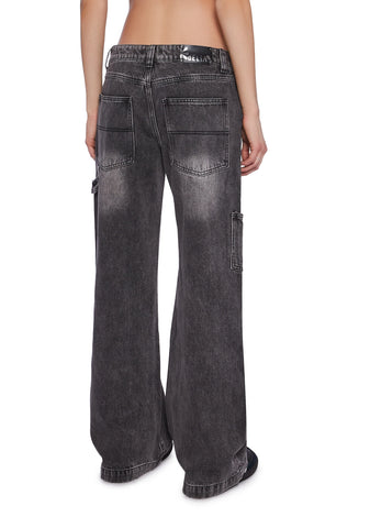 So Misunderstood Dark Wash Carpenter Jeans