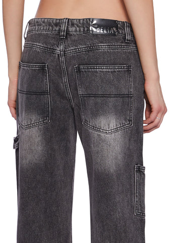 So Misunderstood Dark Wash Carpenter Jeans