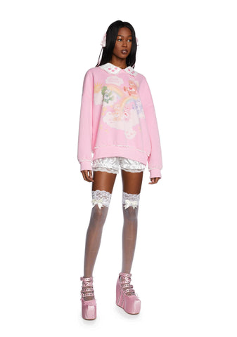 In Good Company Oversized Sweatshirt - Pink