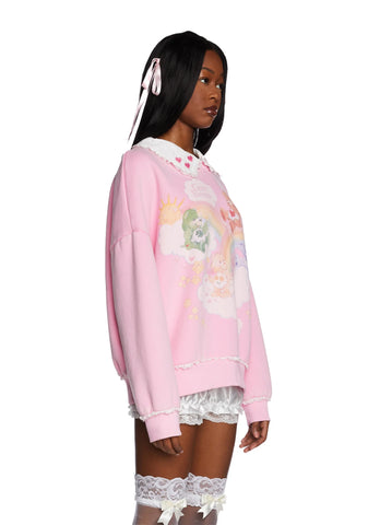 In Good Company Oversized Sweatshirt - Pink