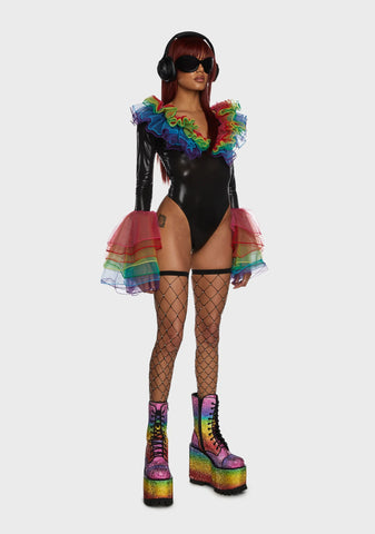 No Contest Tulle Bodysuit