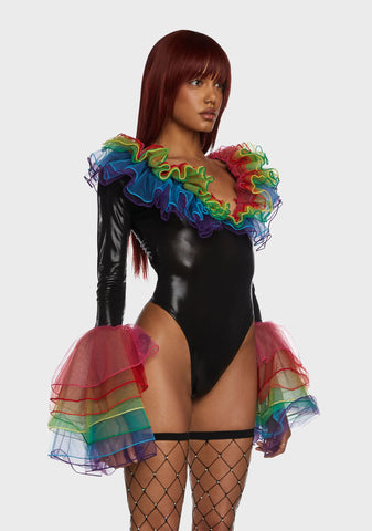 No Contest Tulle Bodysuit
