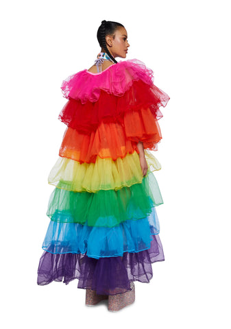 Rainbow Rhapsody Tulle Duster