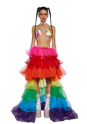 Rainbow Rhapsody Tulle Duster