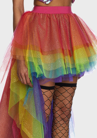 Nymph Princess Tulle Skirt - Rainbow Glitter