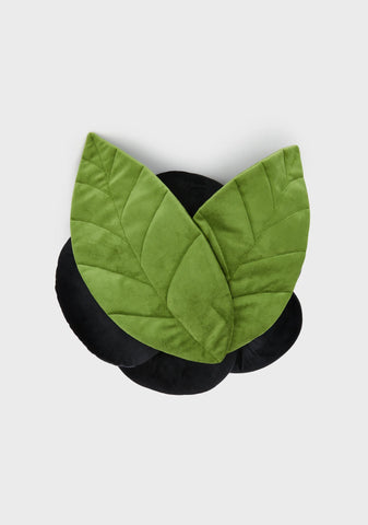 Back To Black Rose Pillow