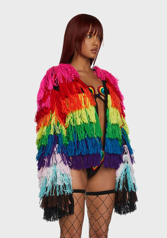 Bold N' Beautiful Fringe Cardigan