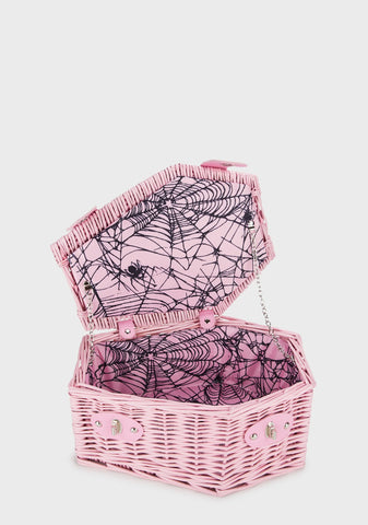 Cemetery Memories Mini Picnic Basket - Pink