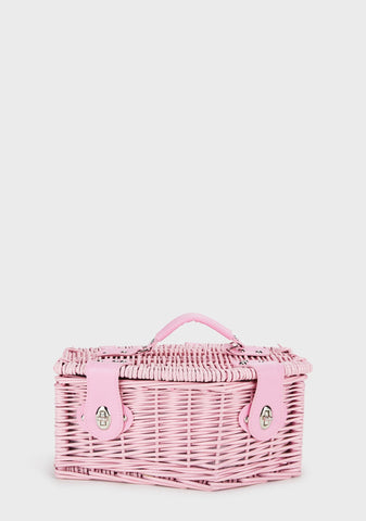 Cemetery Memories Mini Picnic Basket - Pink