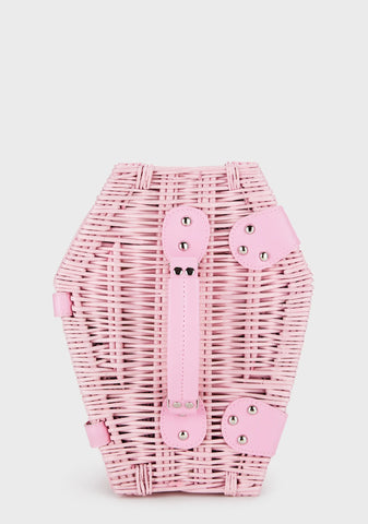 Cemetery Memories Mini Picnic Basket - Pink