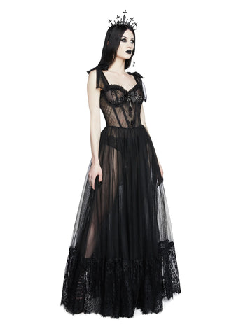 Dance With Death Sleeveless Maxi Dress