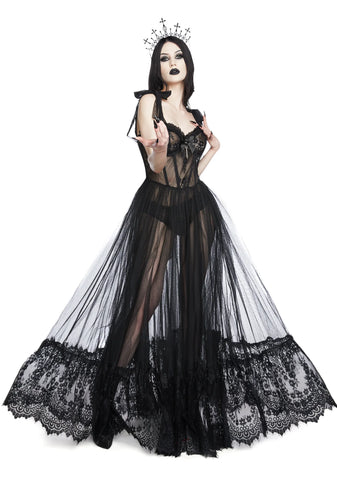Dance With Death Sleeveless Maxi Dress
