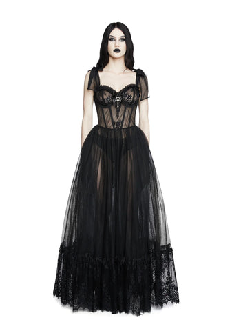 Dance With Death Sleeveless Maxi Dress