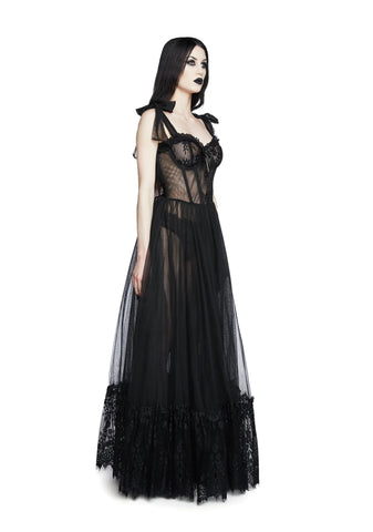 Dance With Death Sleeveless Maxi Dress